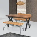 KÜTÜK MASA VE SANDALYE BENCH TAKIMI