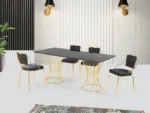 HYGLAS GOLD MASA VE SANDALYE TAKIMI - Görsel 2