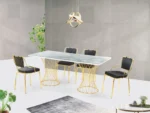 HYGLAS GOLD MASA VE SANDALYE TAKIMI