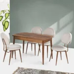 AHŞAP MDF MASA VE SANDALYE TAKIMI