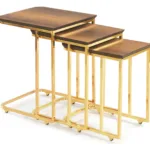 C ZİGON GOLD 3'LÜ SEHPA